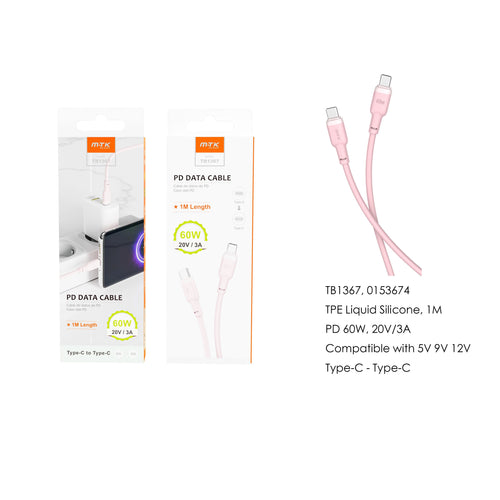 Cable TB1376 PD tipo C - tipo C