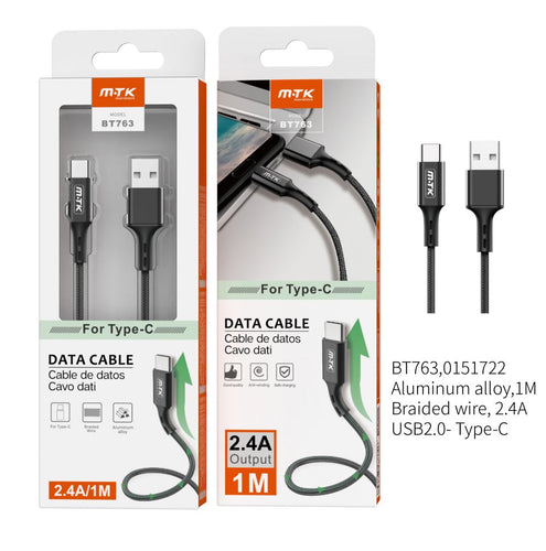 Cable BT763 Tipo C Aluminio