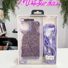 Cargar imagen en el visor de la galería, Funda brillos con cuerda - MissFundas 