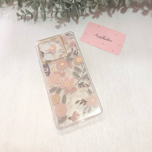 Funda transparente floral