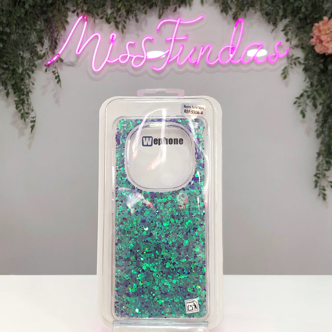 Funda Lentejuelas Bling Azul