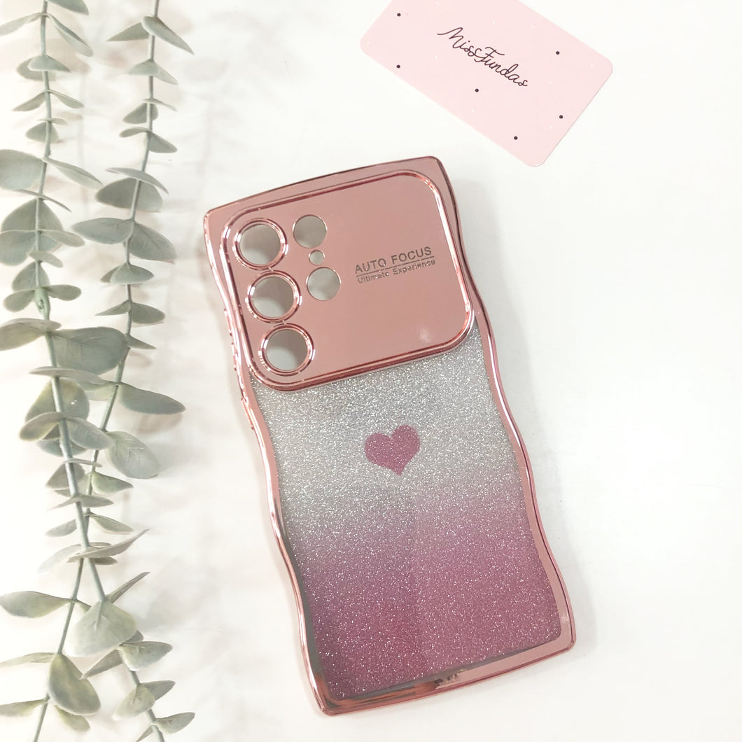Funda Heart Bling Cubrecamara Samsung S24 Ultra