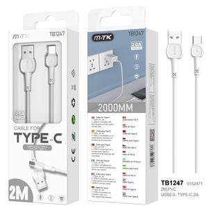 Cable TB1247 2M Tipo C MTK