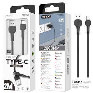 Cable TB1247 2M Tipo C MTK